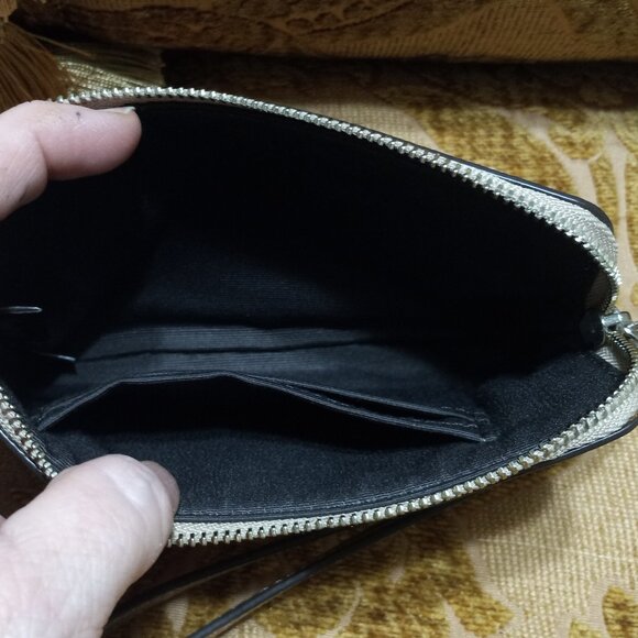 💲💲💲SALE‼️🎉Coach Wristlet Wallet Platinum Gold Mono Leather - Picture 8 of 8